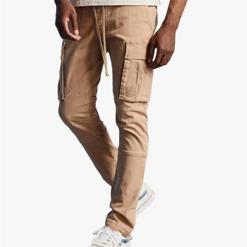PacSun Eco Stretch Canvas Cargo Pants - Khaki (Size M)